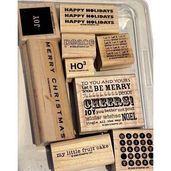 Stampin' Up! | Office | Stampin Up Glad Tidings Rubber Stamp Set ...